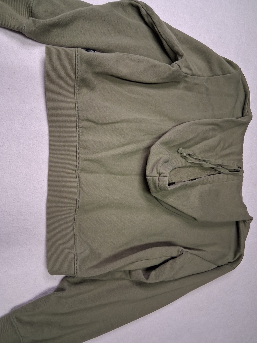 Vans Olive Green Hoodie with Black Logo - Picture 7 of 7